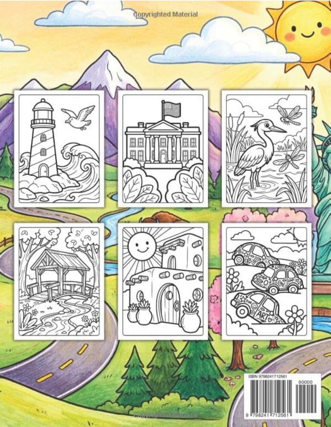 Heartfelt America: A Coloring Journey Book only
