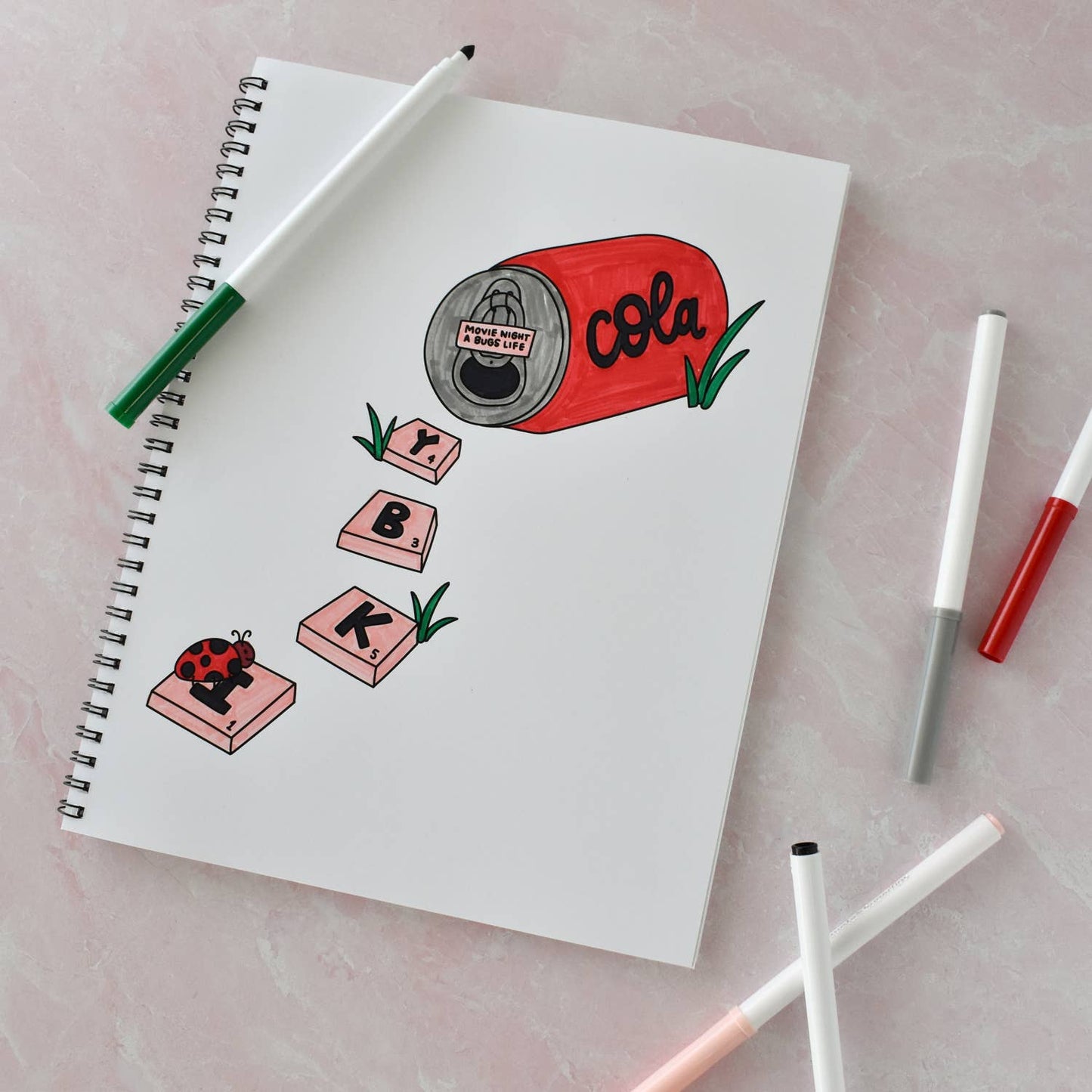 In The Garden Coloring Book + 5 pk