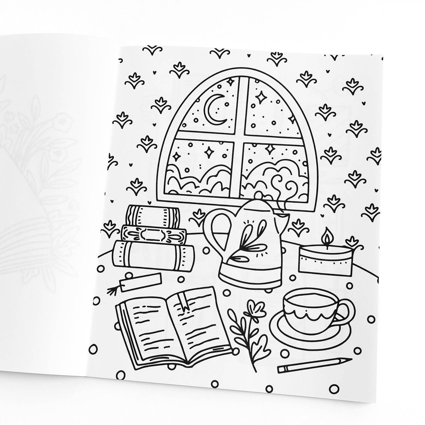 Book Lover Coloring Book + 5 pk