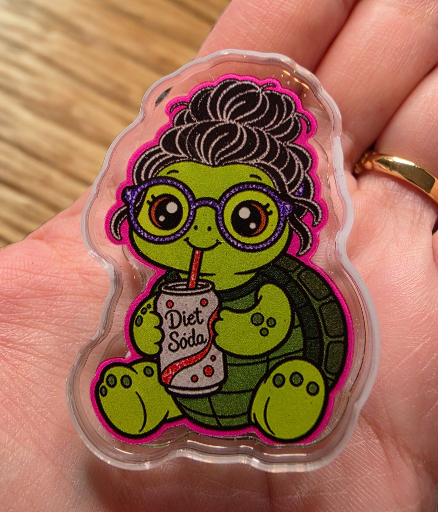 The Becky Turtle Acrylic Page Clip | Colored by Jillian