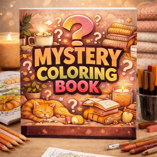 Mystery Coloring Book + Coordinated Marker Bundle