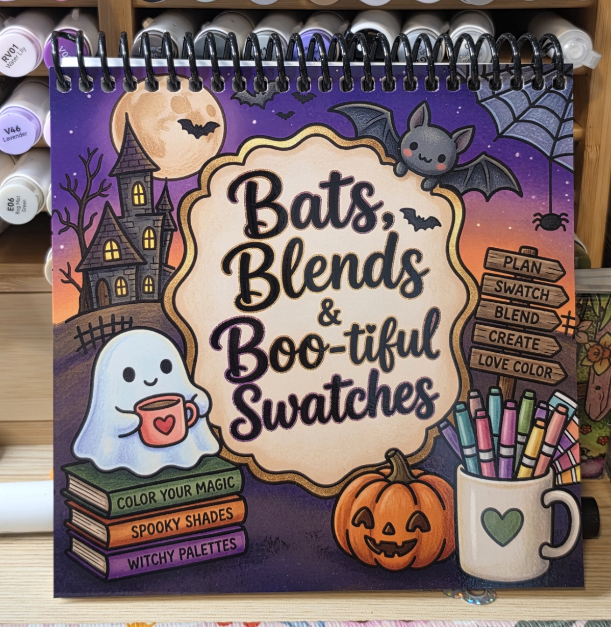 Bats, Blends, and Boo-tiful Swatches Book