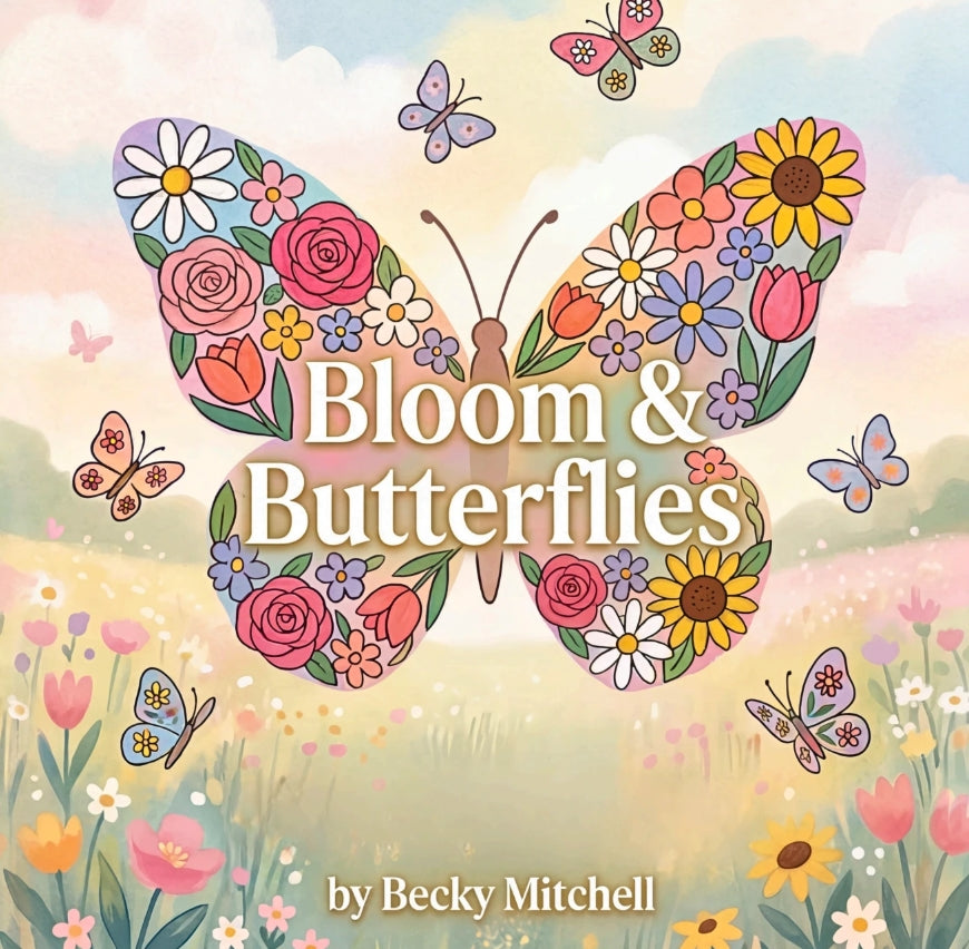Bloom and Butterflies Coloring Book