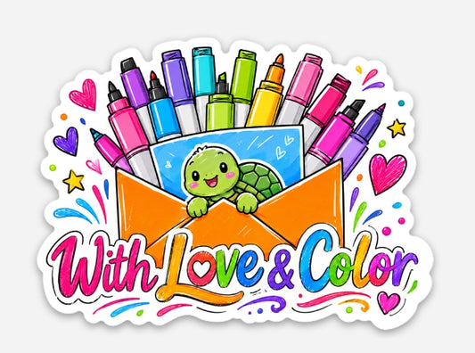With Love & Color Logo Sticker