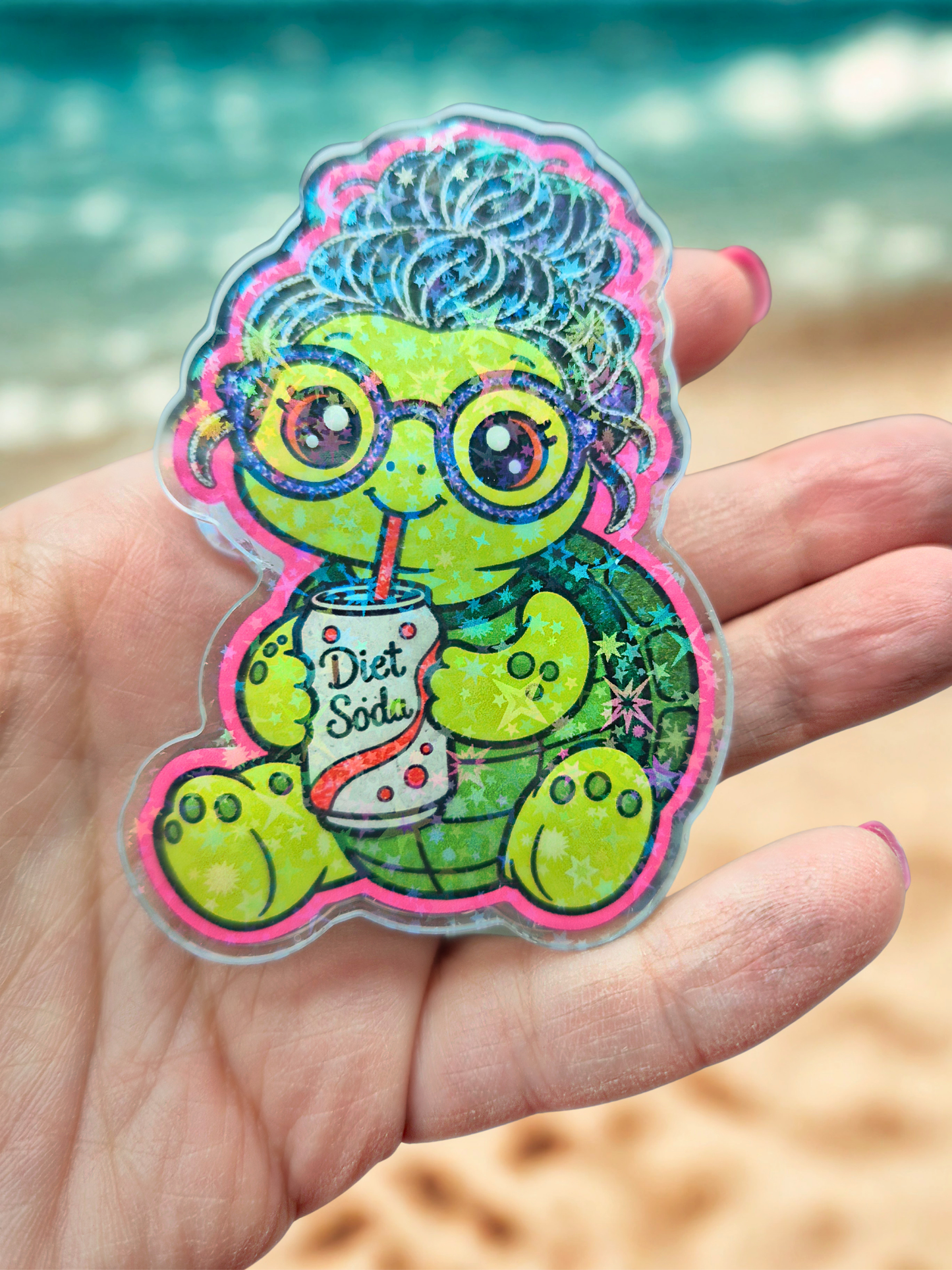 The Becky Turtle Acrylic Page Clip | Colored by Jillian