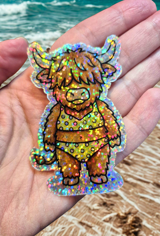 Bikini Cow Sticker