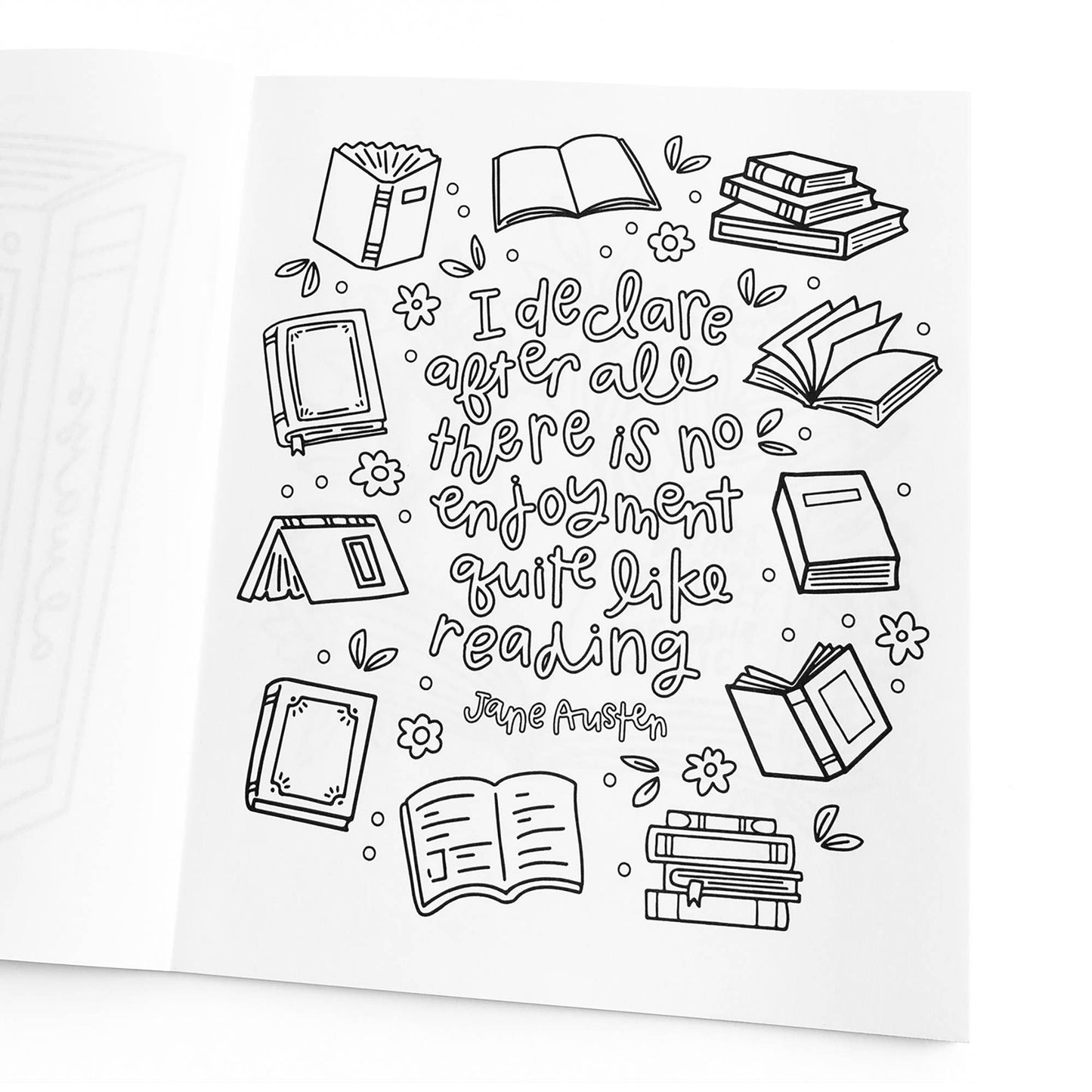 Book Lover Coloring Book + 5 pk