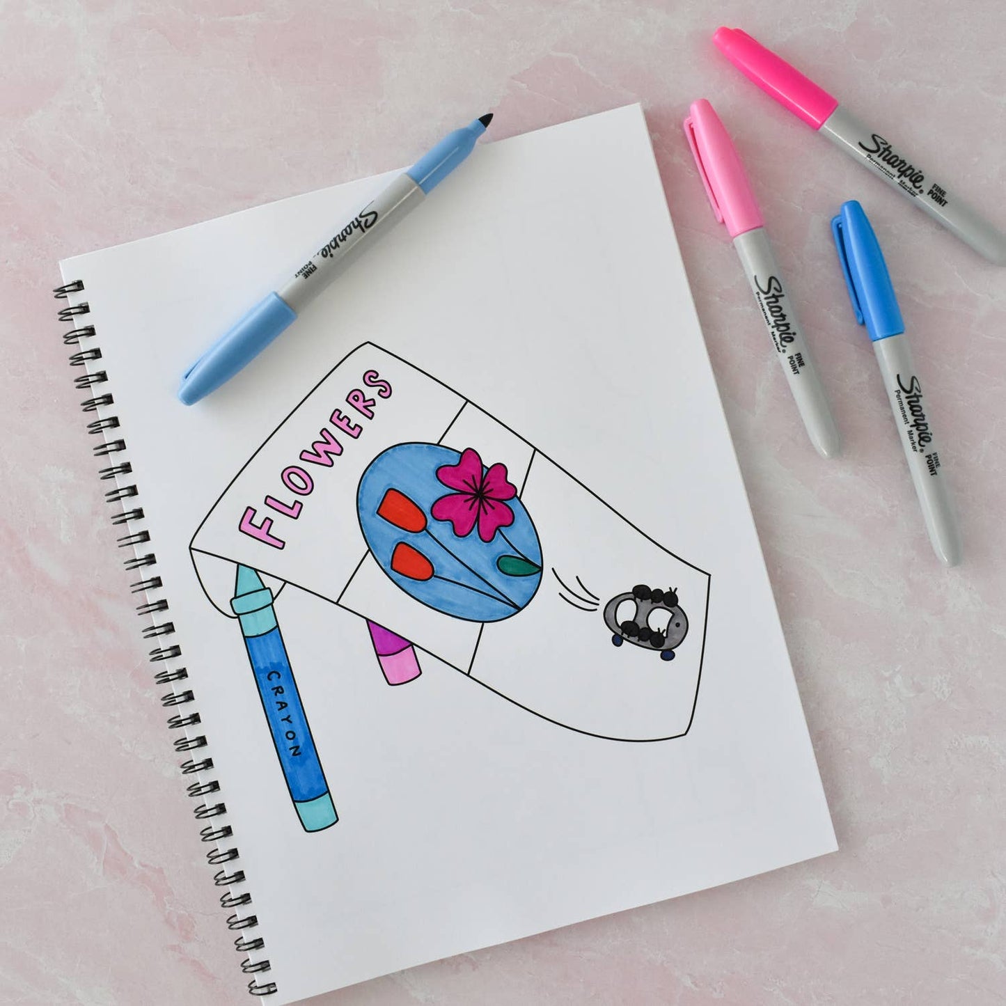 In The Garden Coloring Book + 5 pk